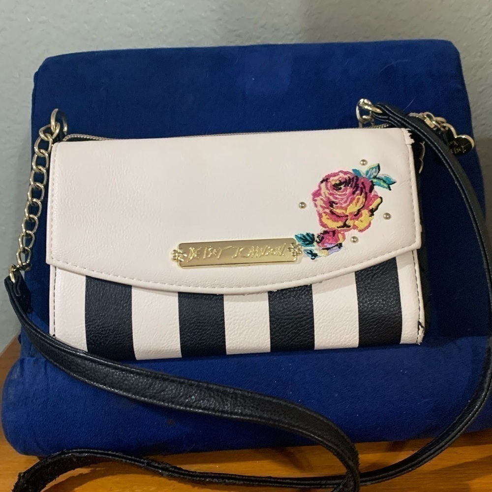 Betsey Johnson, Crossbody, bag, wallet, and purse all in one